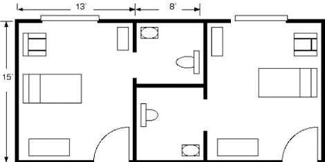 Complex Care Floorplan: 250 Sq.Ft.