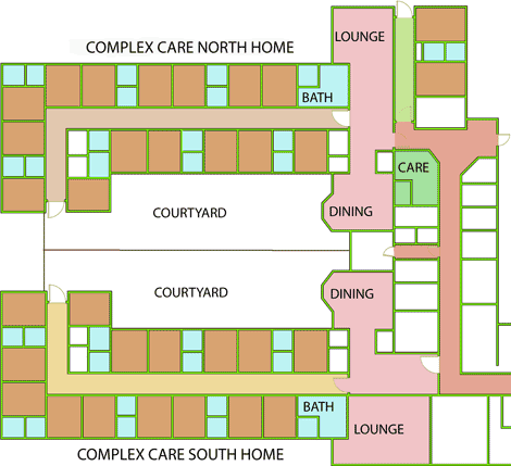Complex Care Floorplan: 250 Sq.Ft.